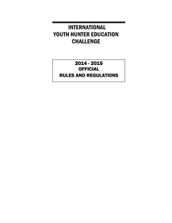 INTERNATIONAL YOUTH HUNTER EDUCATION CHALLENGE