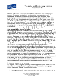 The Voice and Swallowing Institute