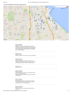 Bay View Neighborhood Association Rummage 2016