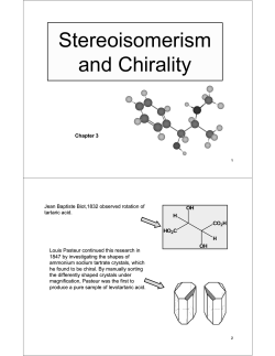 Stereoisomerism and Chirality