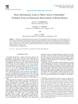Does Information Lead to More Active Citizenship