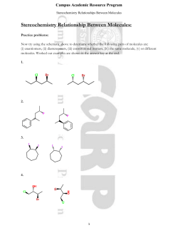 Stereochemistry Relationship Between Molecules