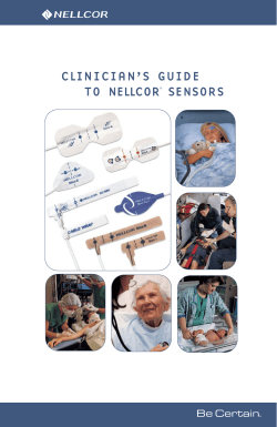 Nellcor Sensors Clinician`s Manual