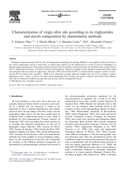 Characterization of virgin olive oils according to its triglycerides and