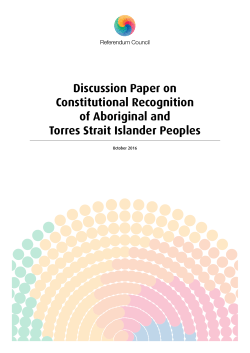 Discussion Paper on Constitutional Recognition of Aboriginal and