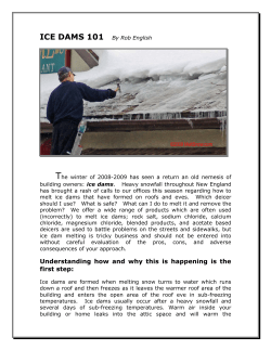 ICE DAMS 101 By Rob English