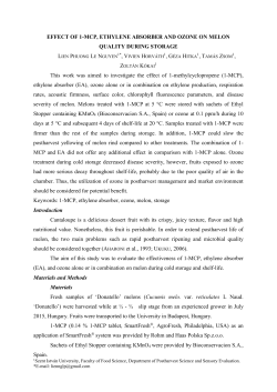 EFFECT OF 1-MCP, ETHYLENE ABSORBER AND - Physics
