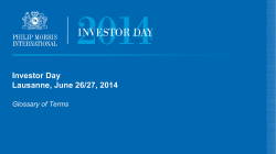 Investor Day &ndash; Asia Region Lausanne, June 26/27, 2014