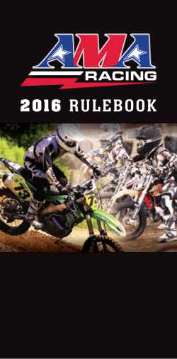 2016 AMA Amateur Competition Rulebook