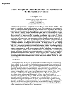 Global Analysis of Urban Population Distributions and the Physical