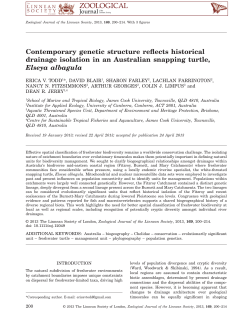 Contemporary genetic structure reflects historical drainage isolation