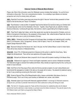 Plenary 6 Handout 3 Timeline Wabanaki in Maine copy