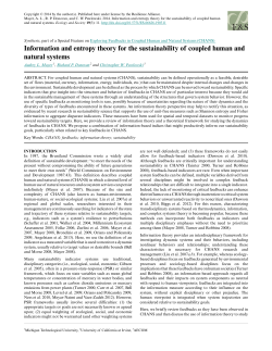 Information and entropy theory for the sustainability of coupled