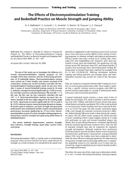 The Effects of Electromyostimulation Training and Basketball