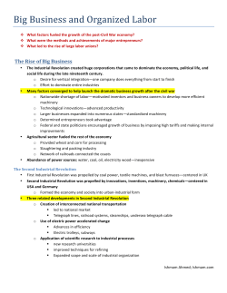 Big Business and Organized Labor