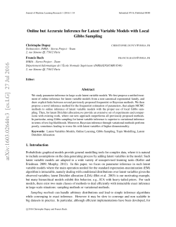 Online but Accurate Inference for Latent Variable Models with Local