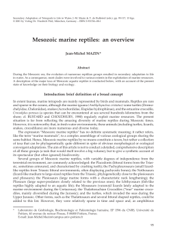 Mesozoic marine reptiles: an overview