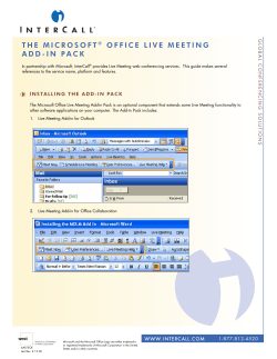 THE MICROSOFT OFFICE LIVE MEETING