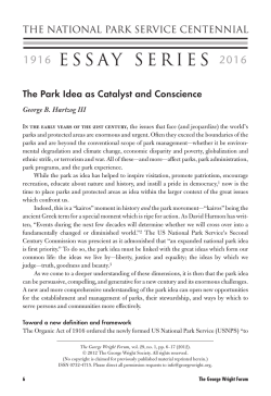 The Park Idea as Catalyst and Conscience