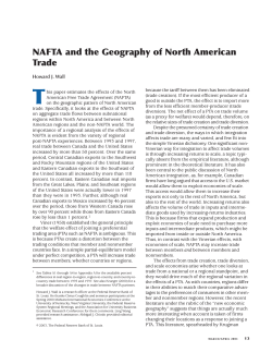 NAFTA and the Geography of North American