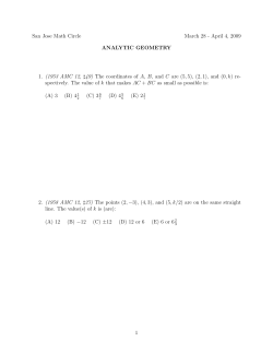 (1953 AMC 12, 49) The coordinates of A, B, and C are (5,5)