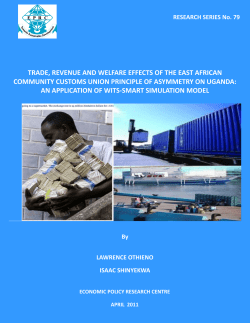 trade, revenue and welfare effects of the east