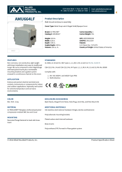 AMU664LF | 6x6 to 9x4 Fiberglass JIC Enclosures | Allied Moulded