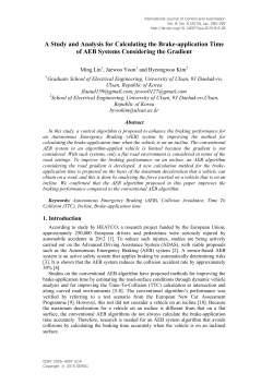 A Study and Analysis for Calculating the Brake