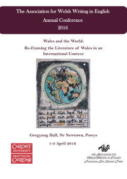 File - The Association for Welsh Writing in English