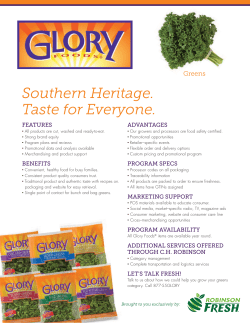 Southern Heritage. Taste for Everyone.