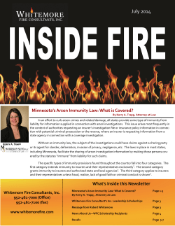 Minnesota`s Arson Immunity Law