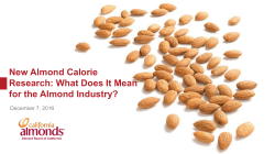 New Almond Calorie Research - Almond Board of California