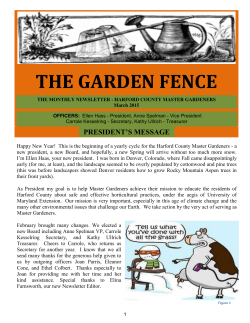 the monthly newsletter - harford county