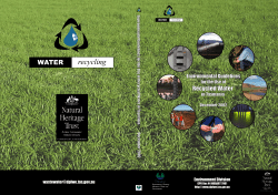 Environmental Guidelines for the Use of Recycled Water in