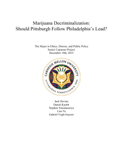 2015: Marijuana Decriminalization: Should Pittsburgh Follow