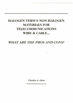halogen versus non-halogen materials for telecommunications wire