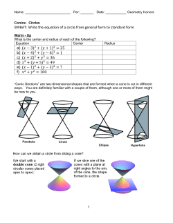 SWBAT: Write the equation of a circle from general form to standard