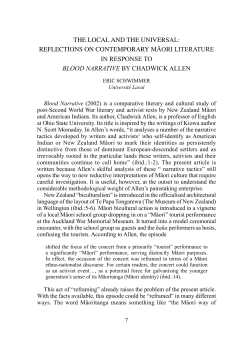 THE LOCAL AND THE UNIVERsal - The Journal of the Polynesian