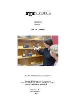 MHST 519 - Victoria University of Wellington