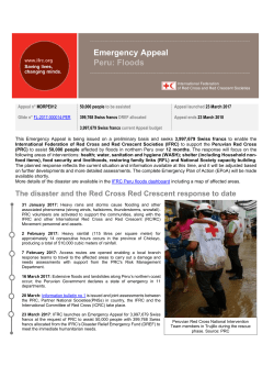 Emergency Appeal Peru: Floods