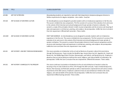 Art Course Descriptions