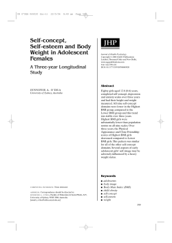 Self-concept, Self-esteem and Body Weight in