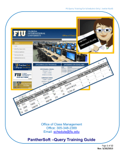 Query Viewer Manual - Office of Class Management