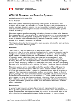 CBD-233. Fire Alarm and Detection Systems