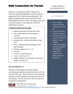 Math Connections for Parents