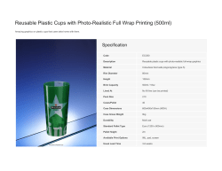 Reusable Plastic Cups with Photo-Realistic Full Wrap Printing (500ml)