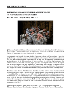 Bread and Puppet Theater Press Release