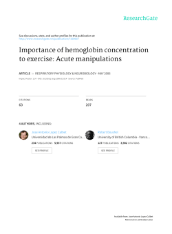 Importance of hemoglobin concentration to