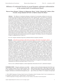 Influence of continental fraction in recent biogenic carbonate