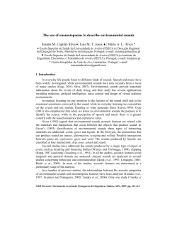 The use of onomatopoeias to describe environmental sounds